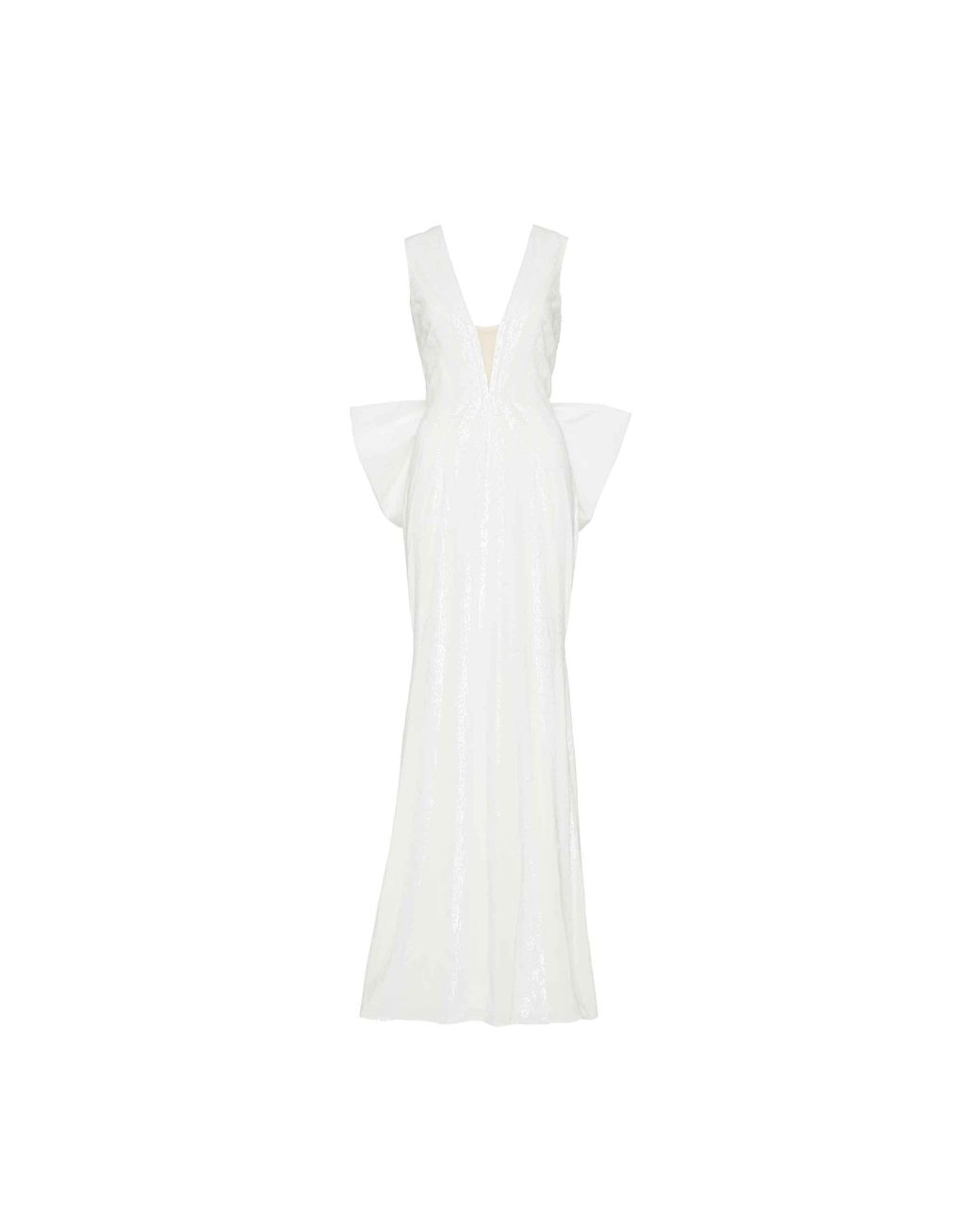 Rebecca Vallance White Davina Bow Gown Ivory