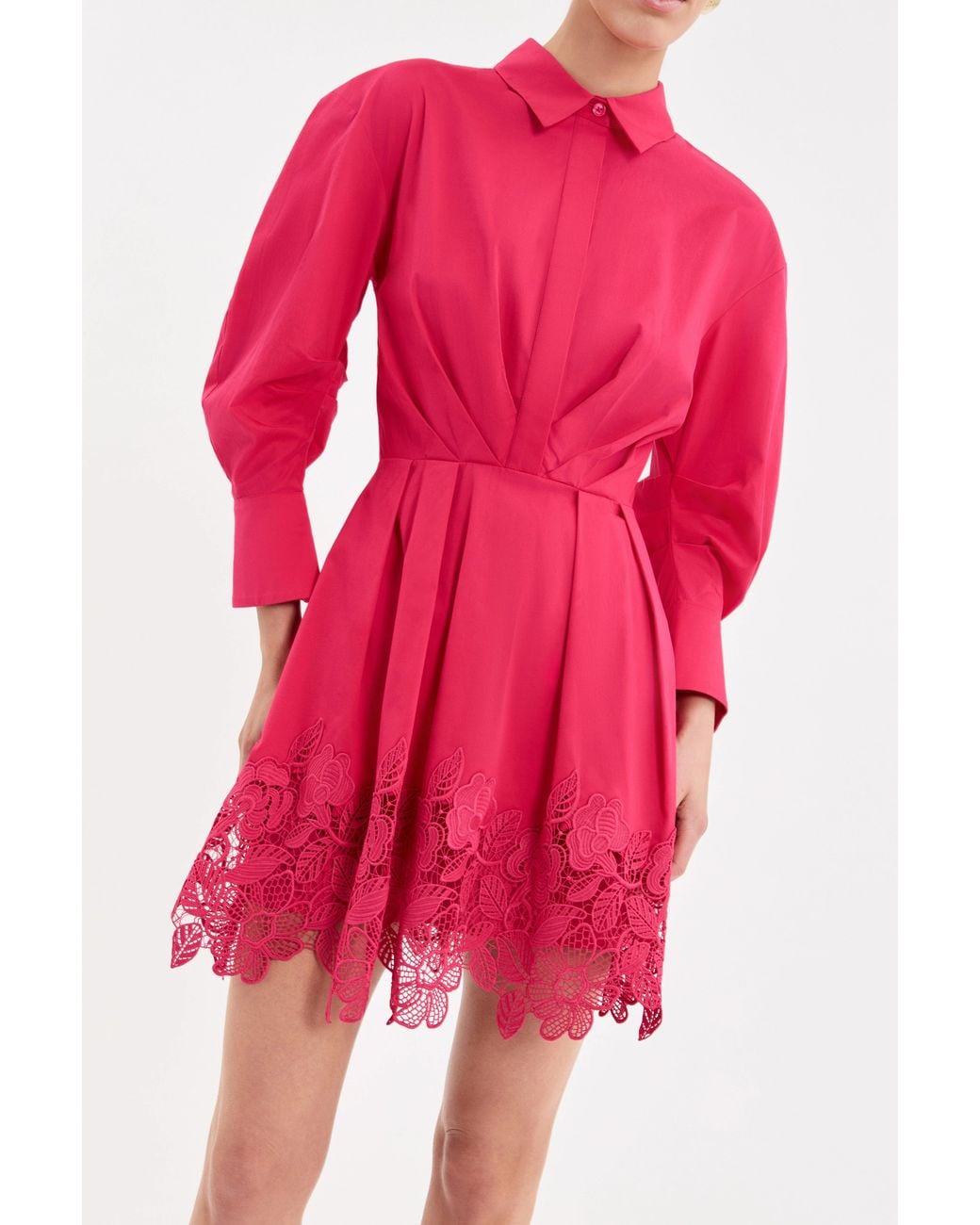 Rebecca Vallance Pink Claribelle Long Sleeve Mini Dress