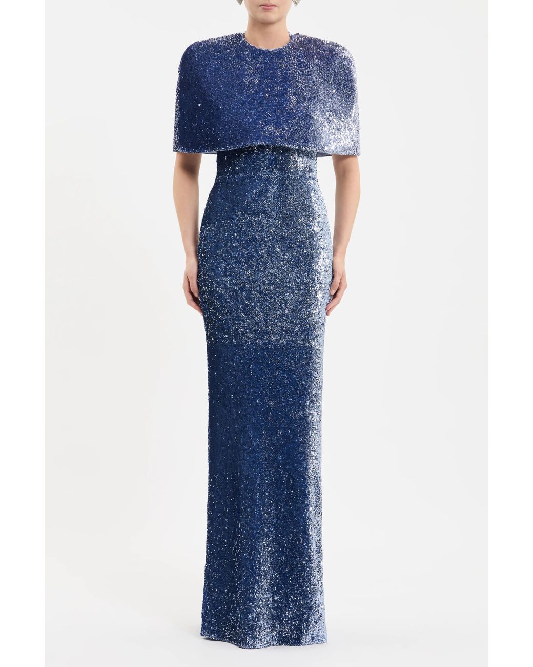 Rebecca Vallance Blue Cambridge Column Gown