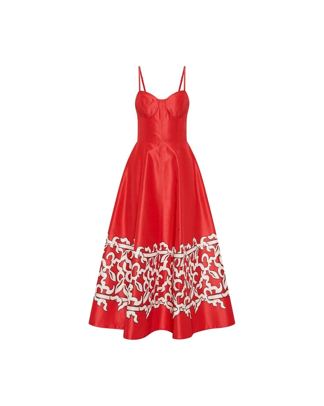 Rebecca Vallance Red Sundia Midi Dress