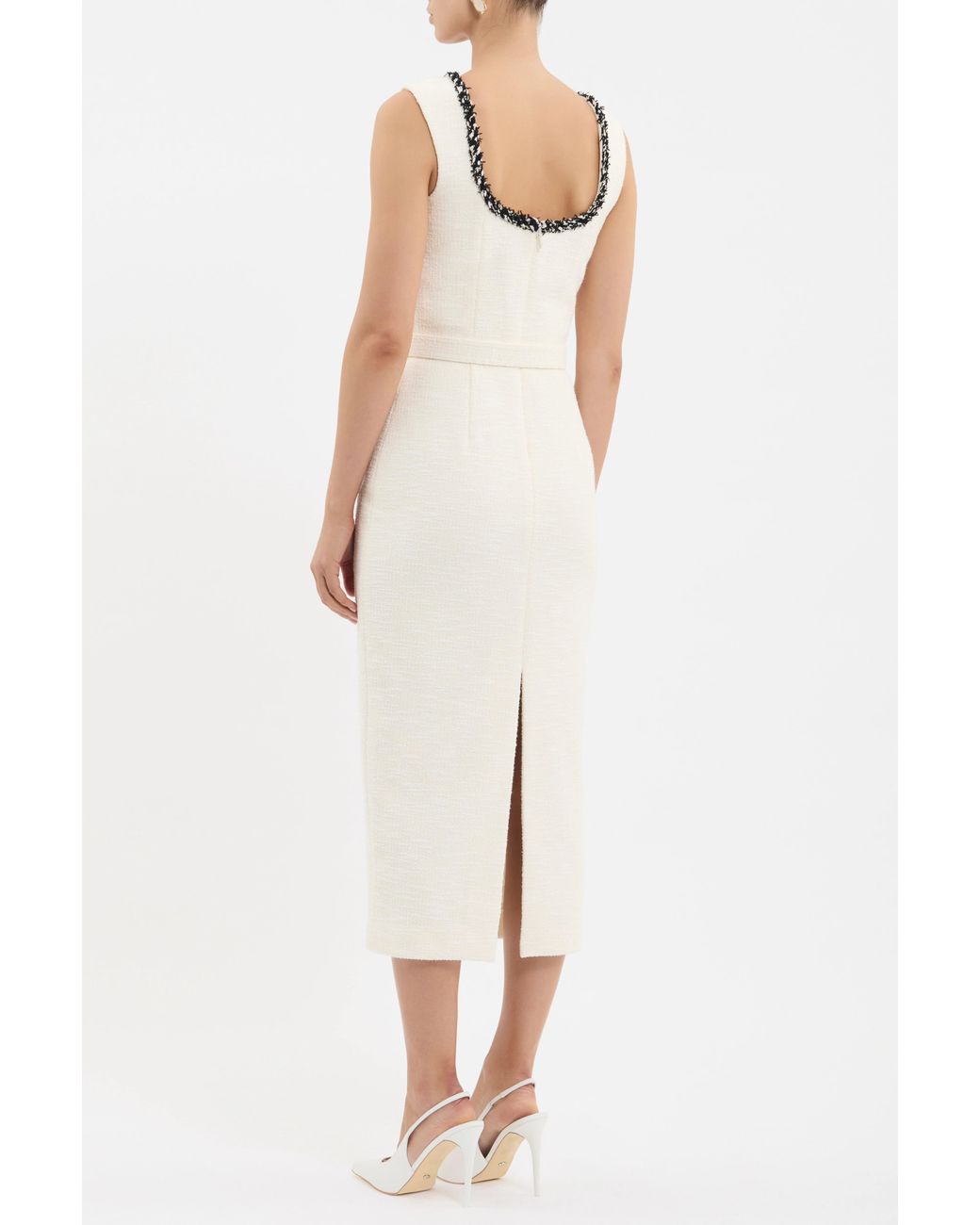 Rebecca Vallance White Jacquie Midi Dress