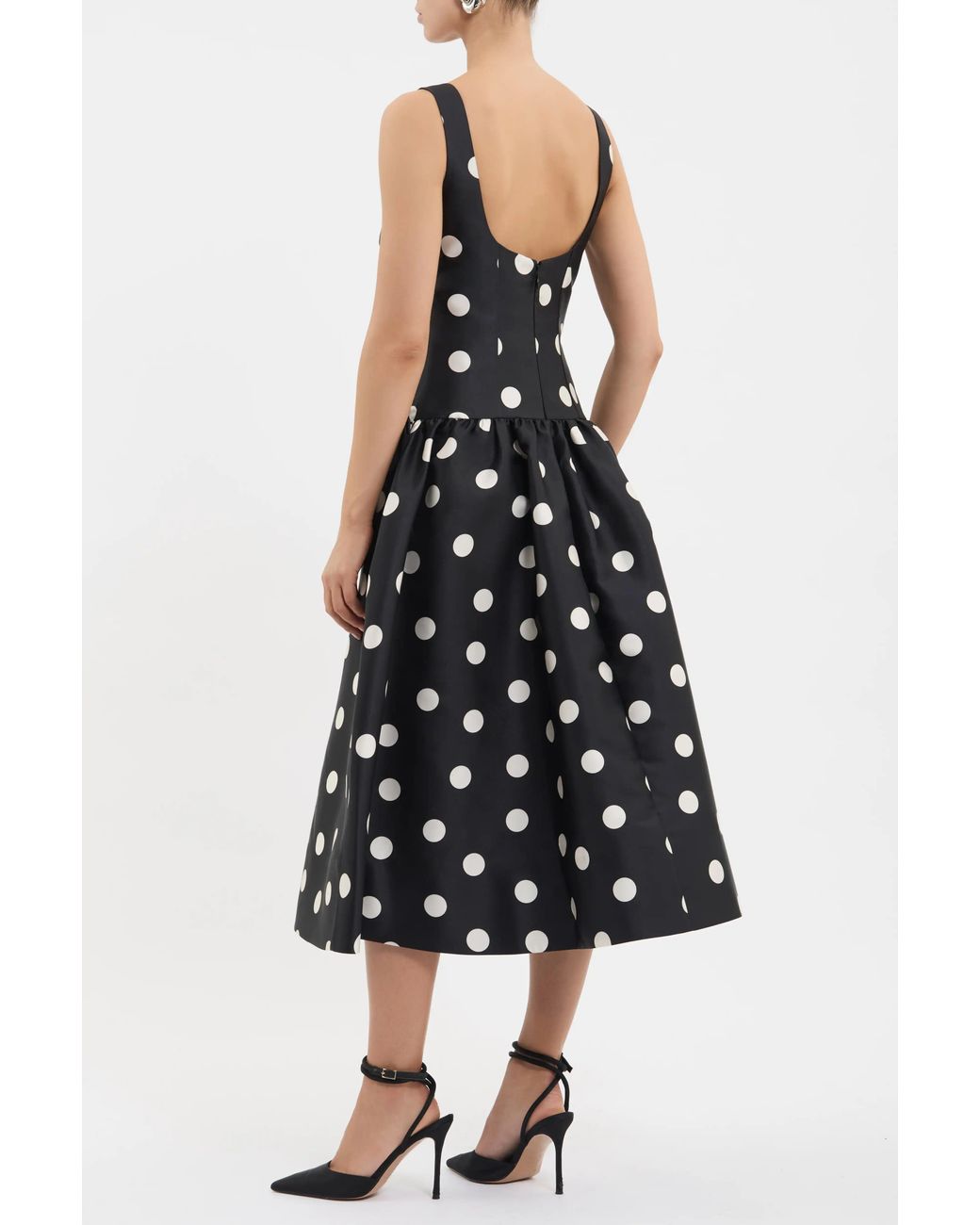 Rebecca Vallance Black Bacio Midi Dress