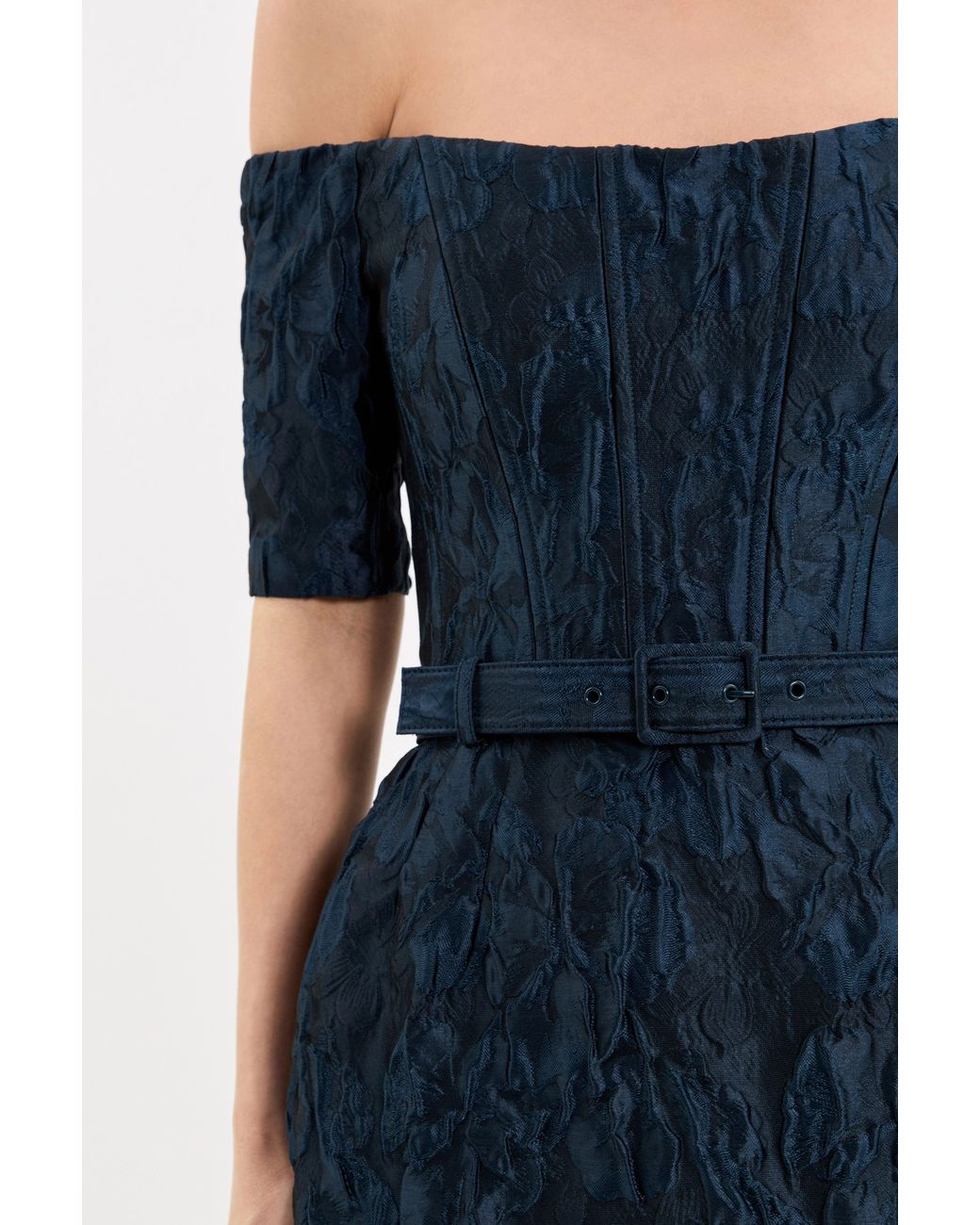 Rebecca Vallance Blue Cascades Midi Dress