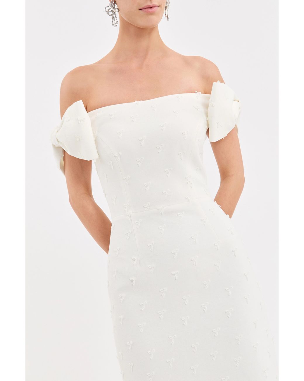 Rebecca Vallance White Mariee Midi Dress