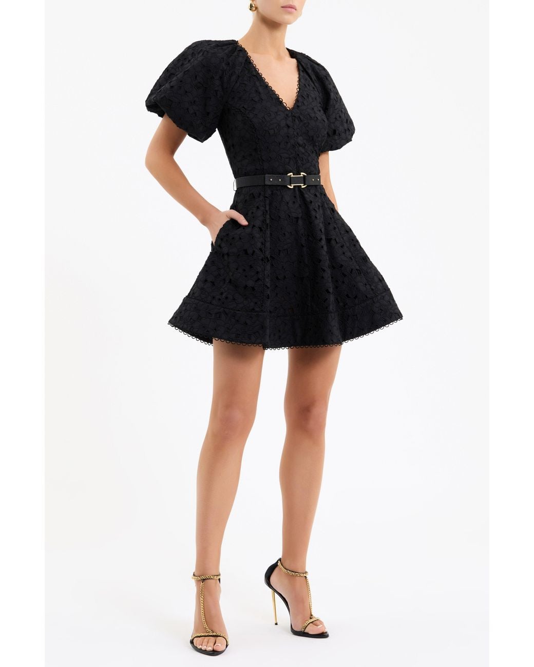 Rebecca Vallance Black Wilda Mini Dress