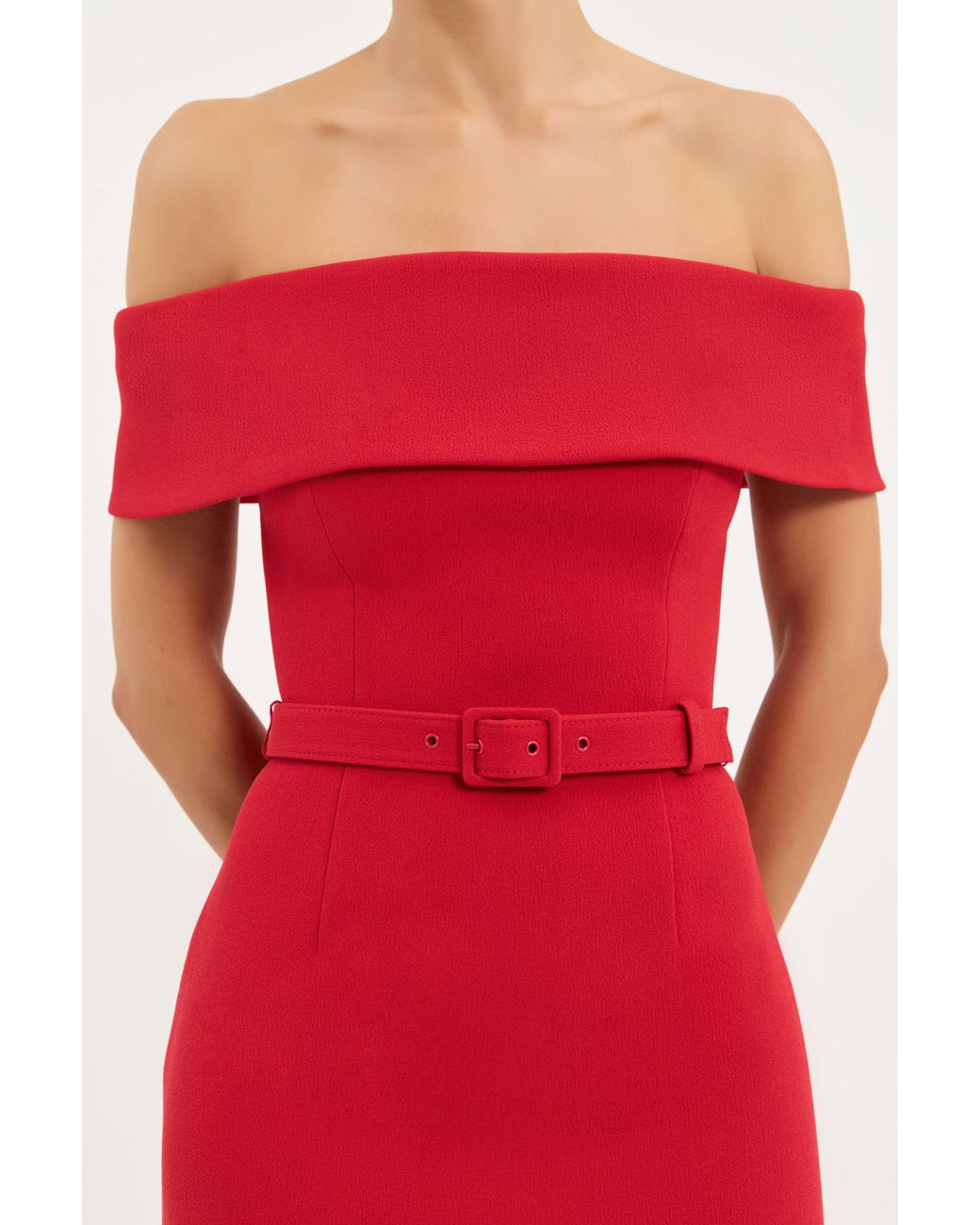 Rebecca Vallance Red Precious Midi Dress