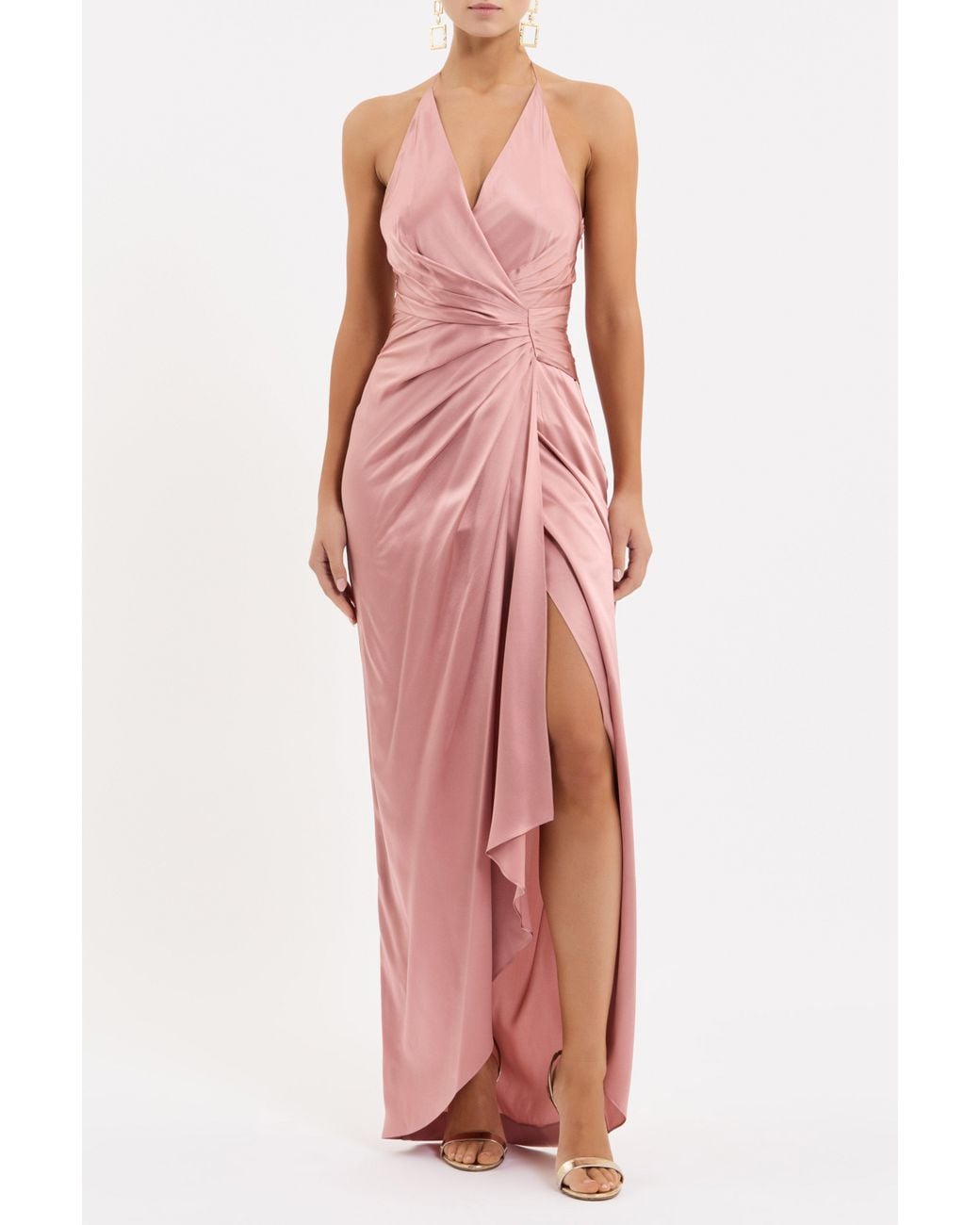 Rebecca Vallance Pink Billy V Neck Maxi Dress