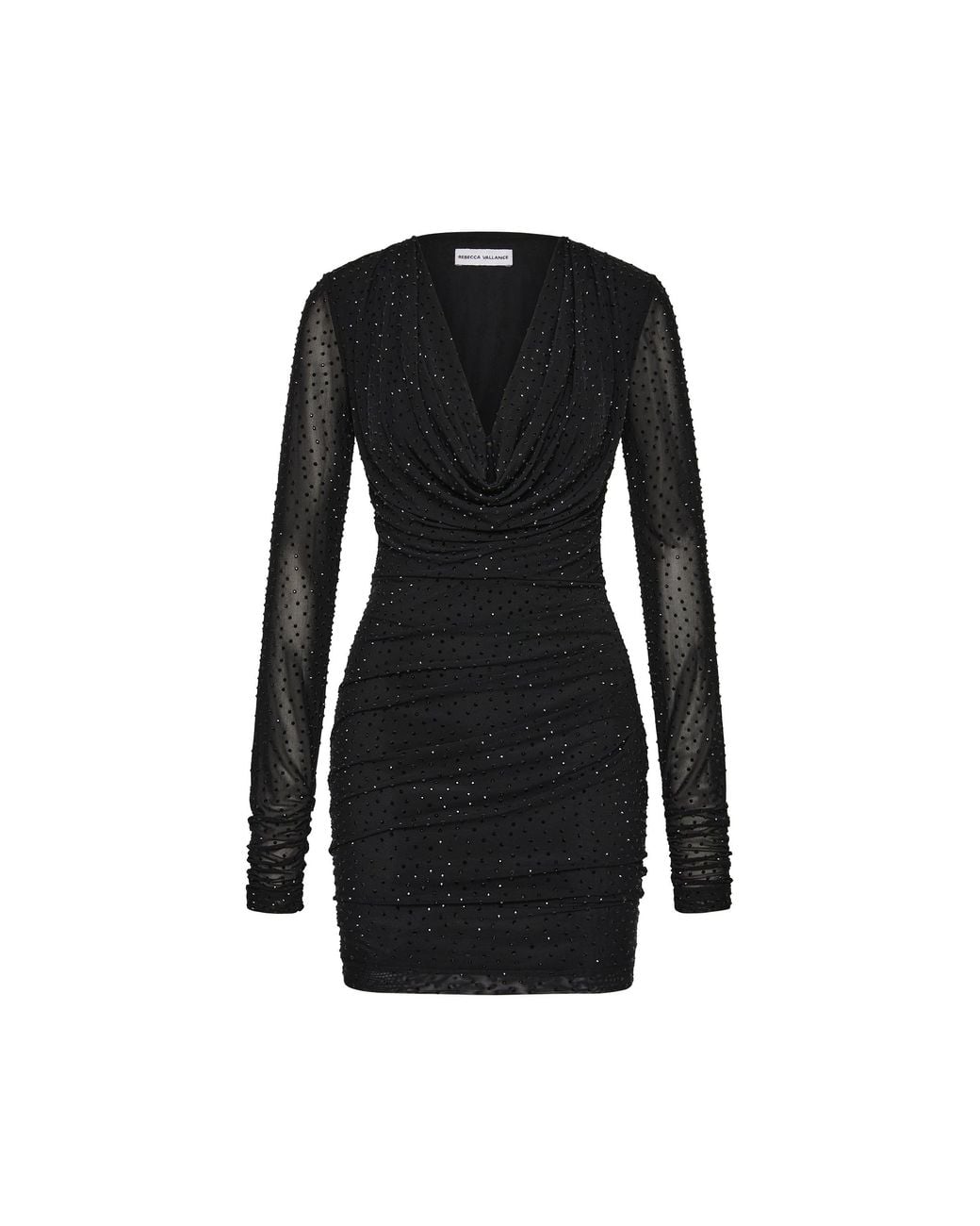 Rebecca Vallance Black Stardust Mini Dress