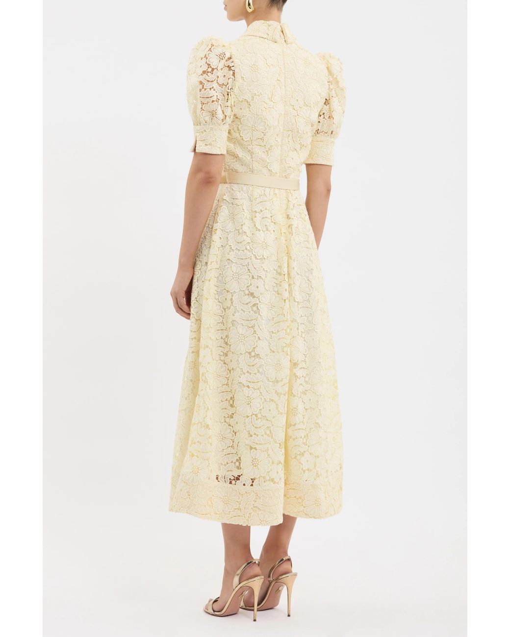 Rebecca Vallance Yellow Citrine Midi Dress