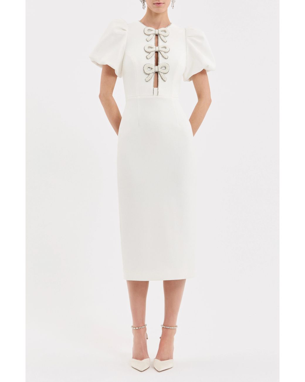 Rebecca Vallance White Dreamer Midi Dress