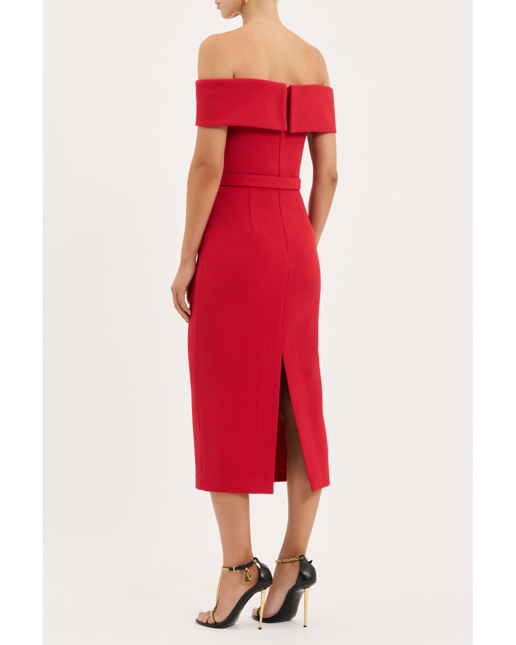 Rebecca Vallance Red Precious Midi Dress