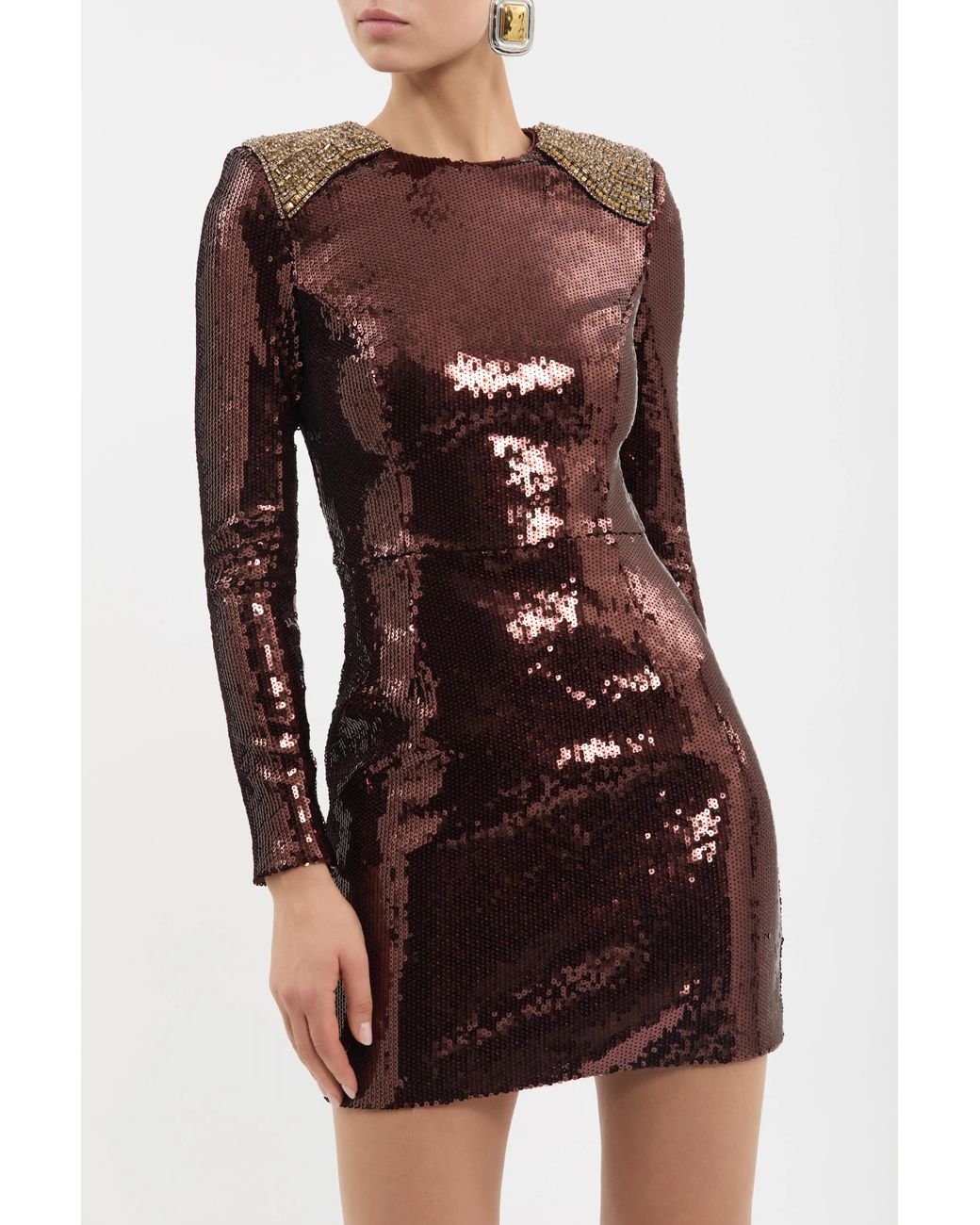 Rebecca Vallance Purple Glimmer Mini Dress