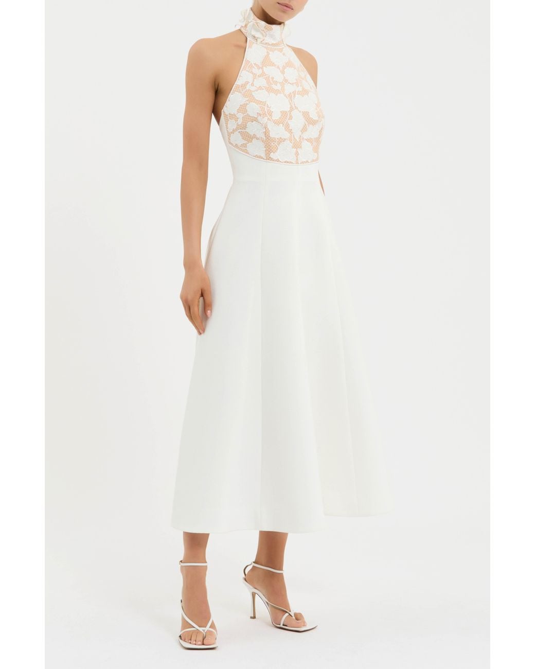 Rebecca Vallance White Parrish Midi Dress
