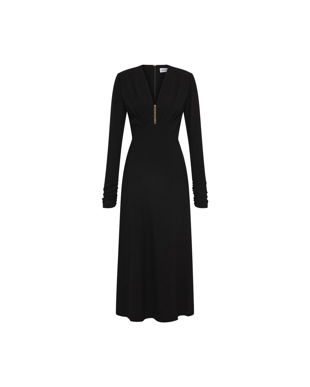Rebecca Vallance Black Tallon Long Sleeve Midi Dress