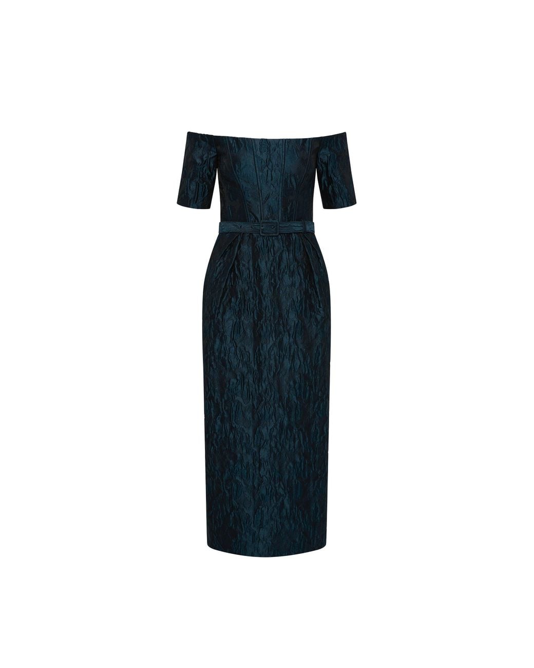 Rebecca Vallance Blue Cascades Midi Dress