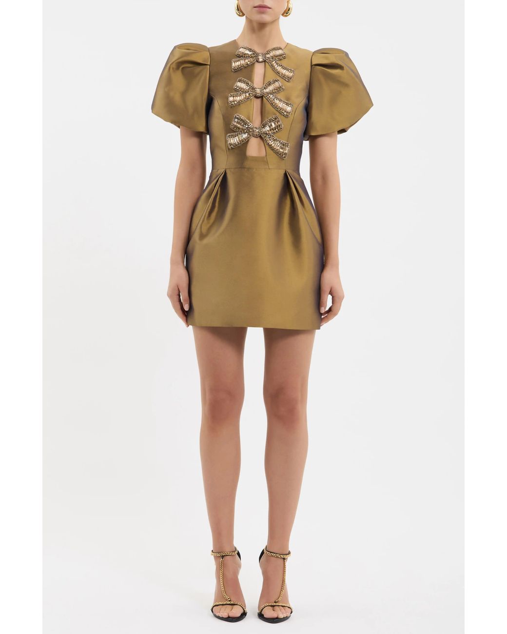 Rebecca Vallance Metallic Venus Mini Dress