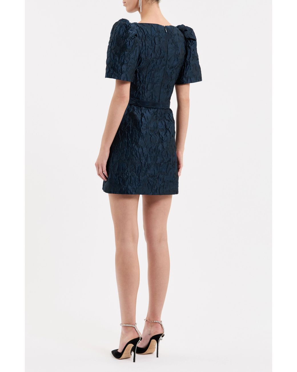 Rebecca Vallance Black Cascades Mini Dress