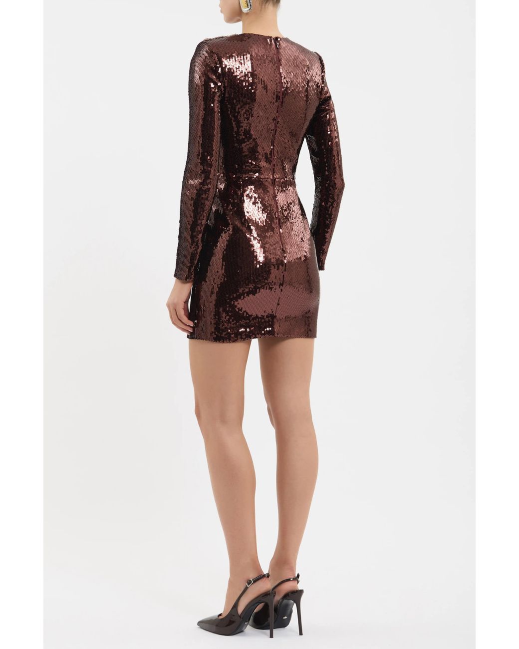 Rebecca Vallance Purple Glimmer Mini Dress