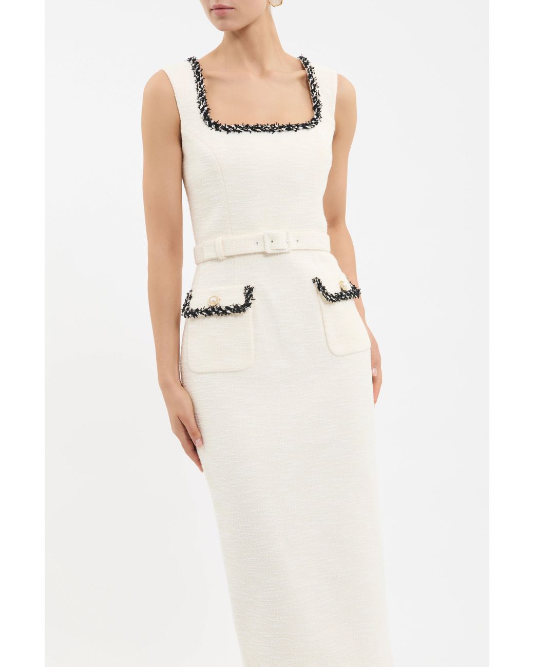 Rebecca Vallance White Jacquie Midi Dress