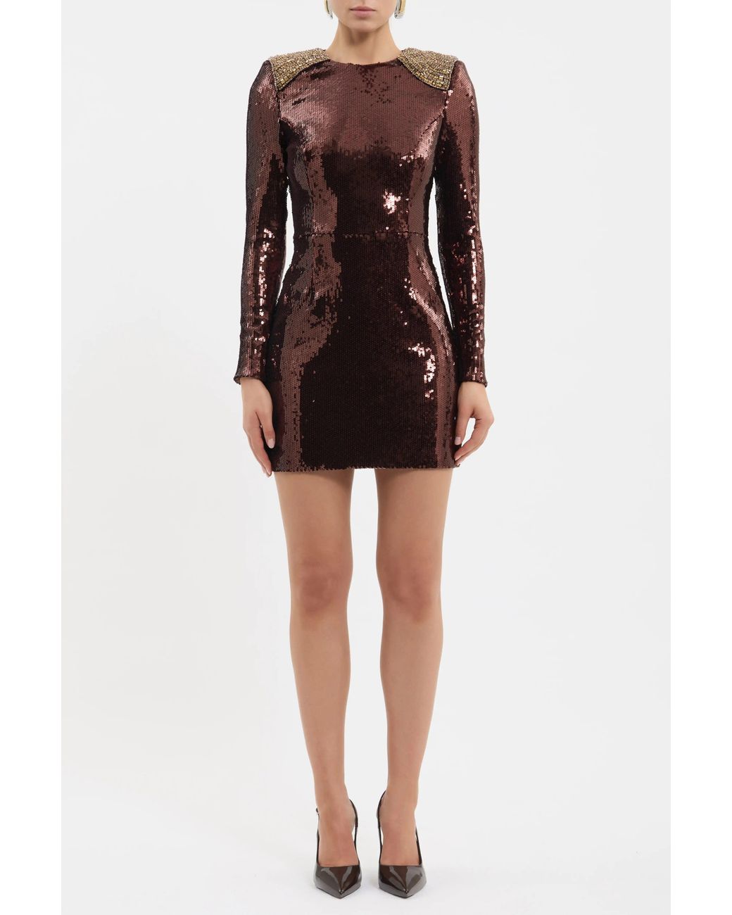 Rebecca Vallance Purple Glimmer Mini Dress