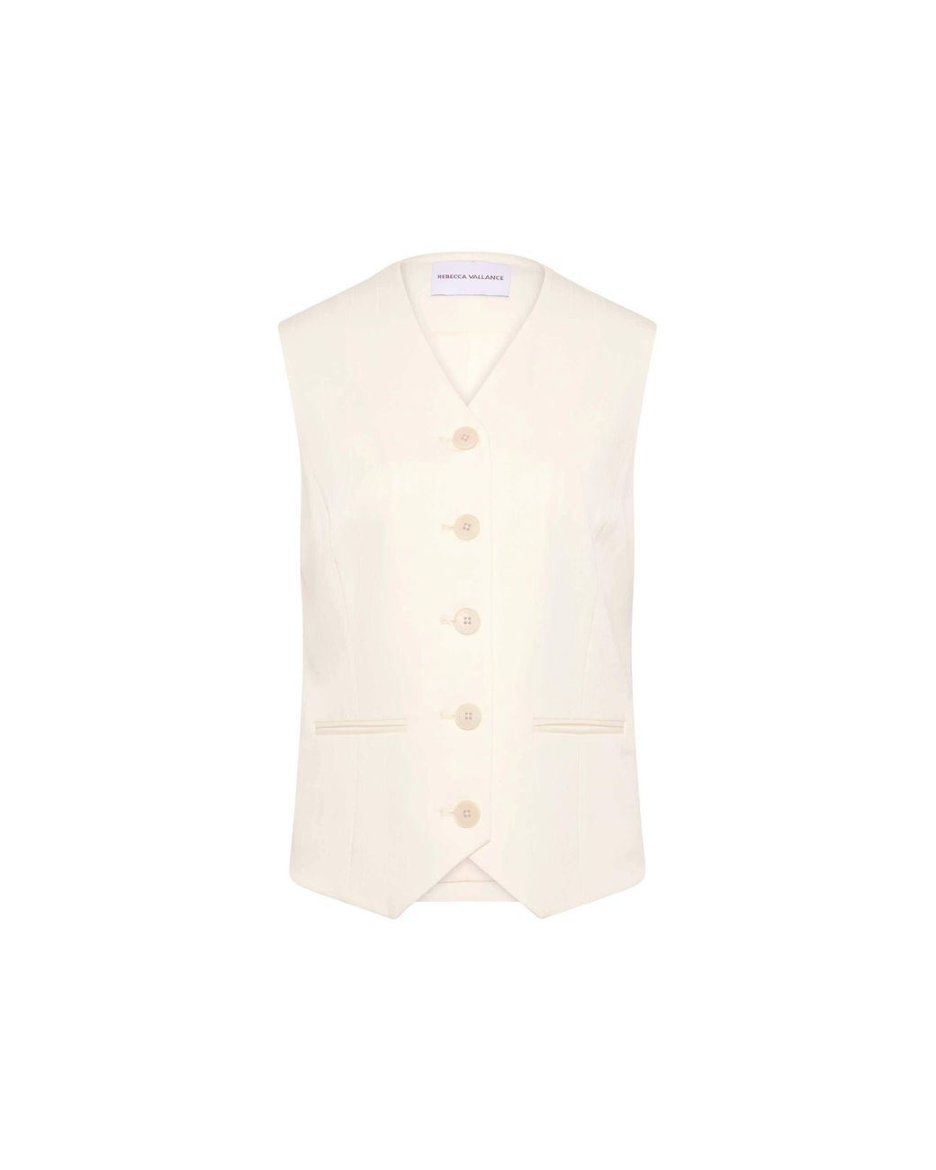 Rebecca Vallance White Blanco Vest