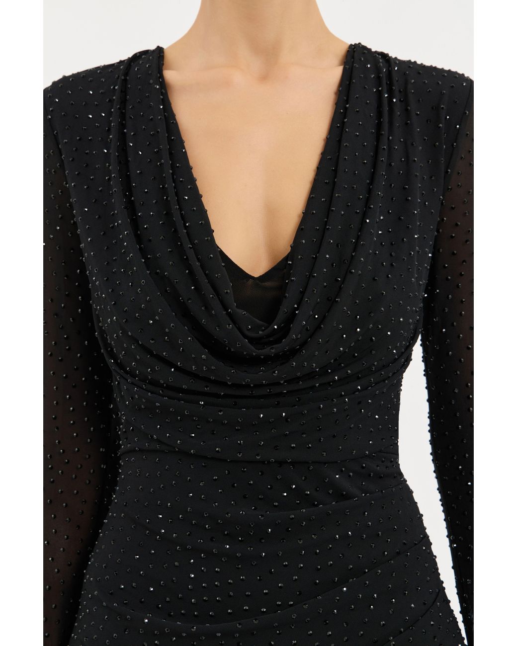 Rebecca Vallance Black Stardust Mini Dress