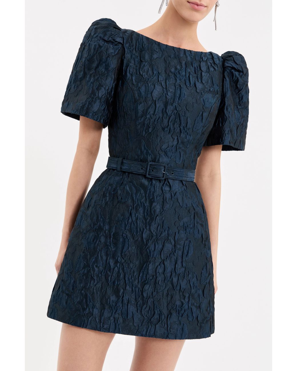 Rebecca Vallance Black Cascades Mini Dress
