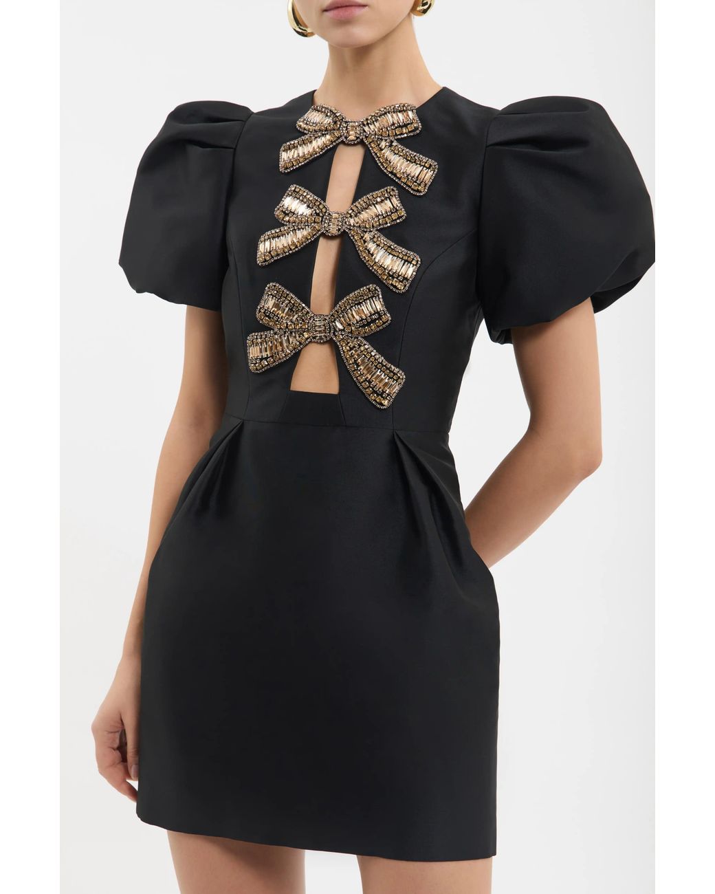 Rebecca Vallance Black Venus Mini Dress