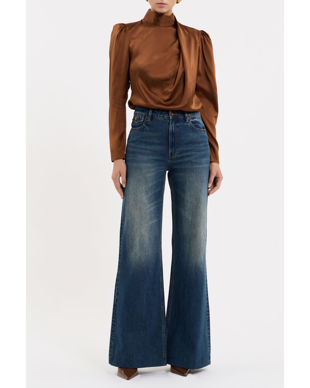 Rebecca Vallance Brown Phoenix Rose Long Sleeve Top
