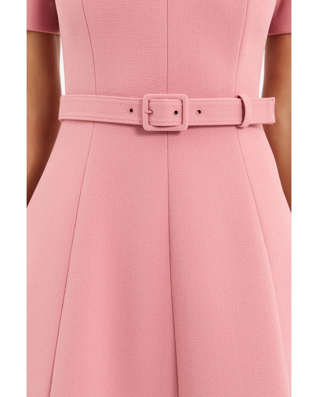 Rebecca Vallance Pink Xena Short Sleeve Midi Dress