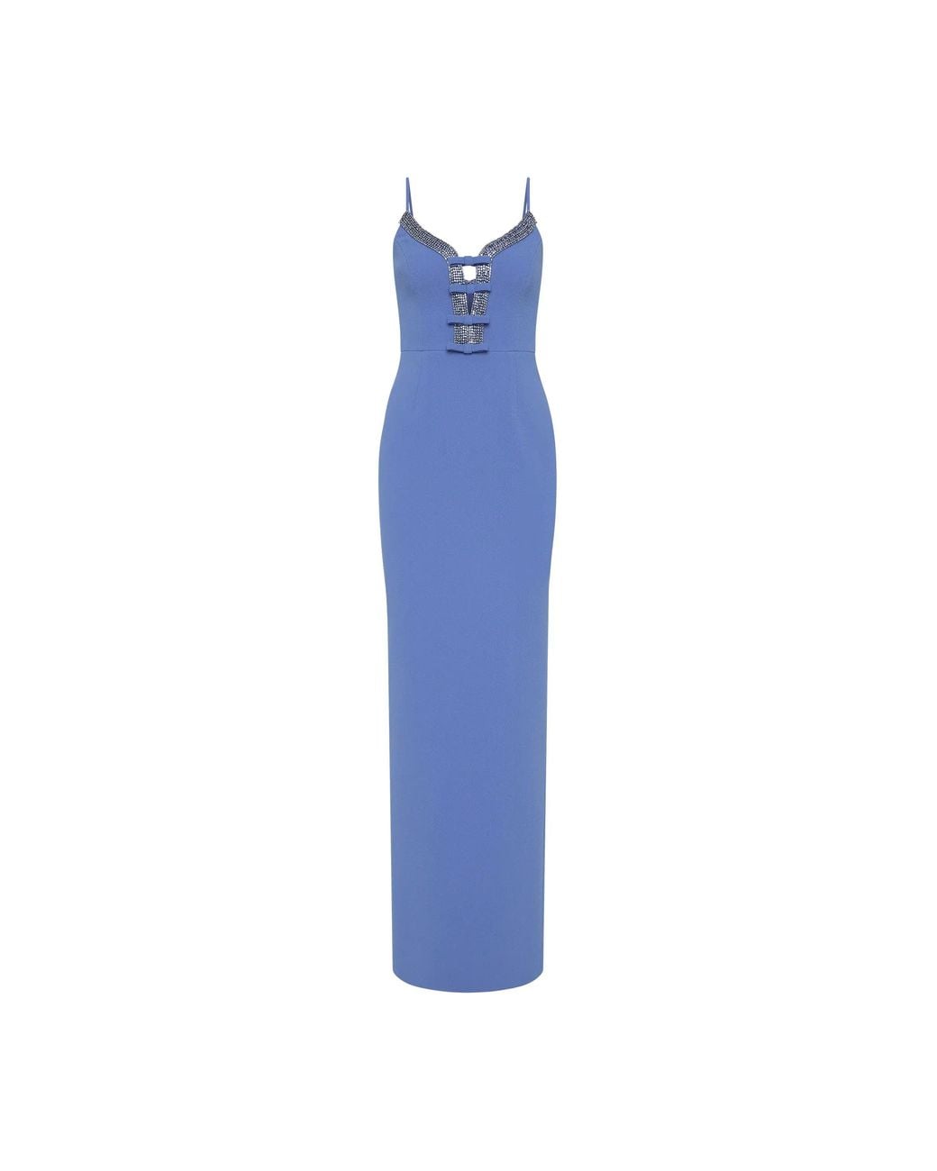 Rebecca Vallance Blue Preston Diamante Bow Gown