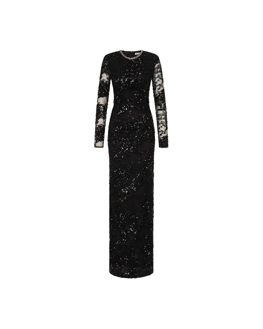 Rebecca Vallance Black Beau Long Sleeve Gown