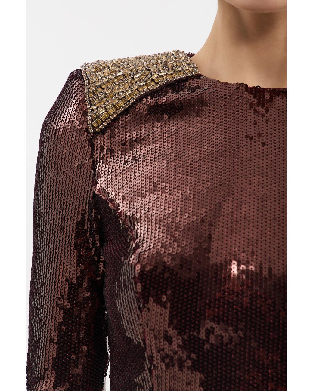 Rebecca Vallance Purple Glimmer Mini Dress