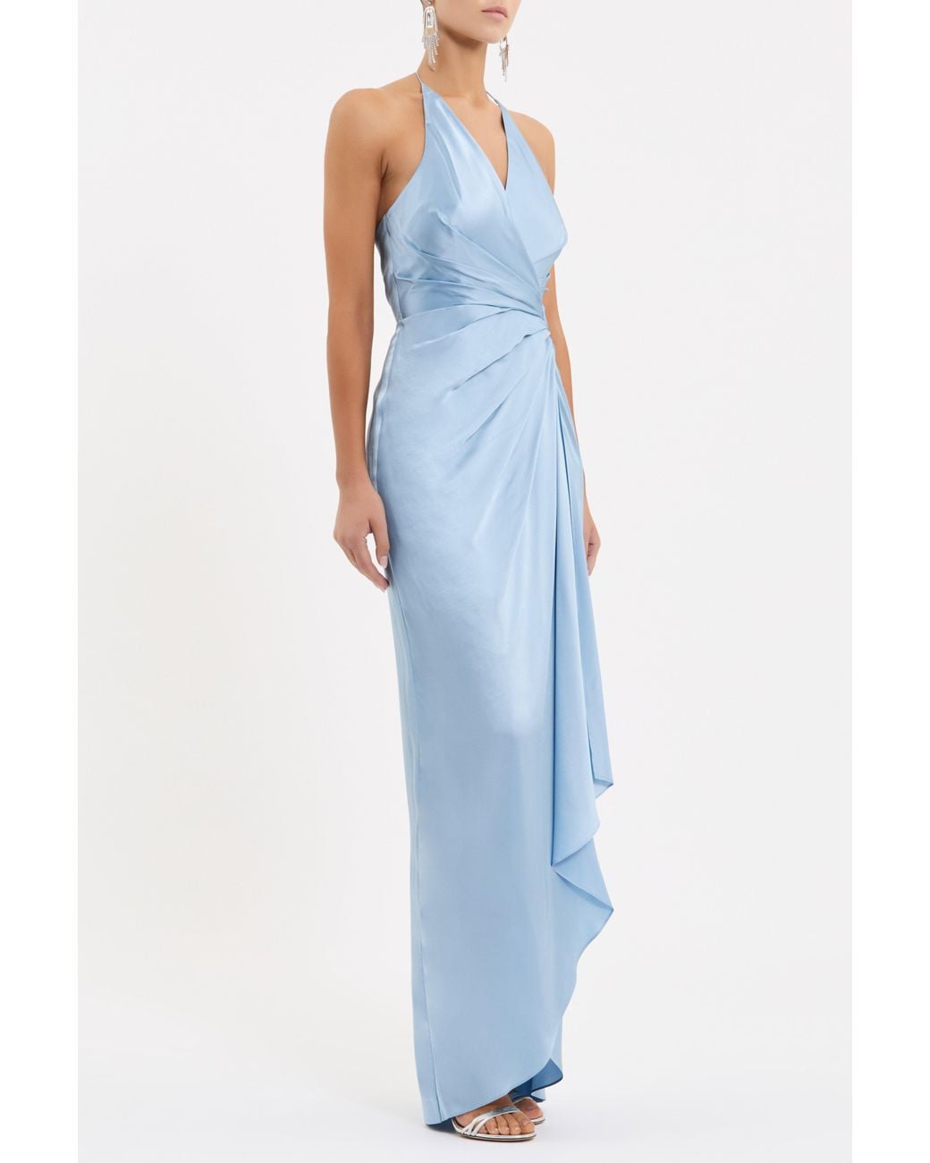 Rebecca Vallance Blue Billy V Neck Maxi Dress
