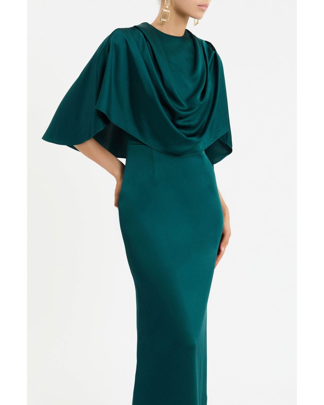 khaki knit midi dress Goldie High Neck / Camel | MESHKI Size:MOM-Large