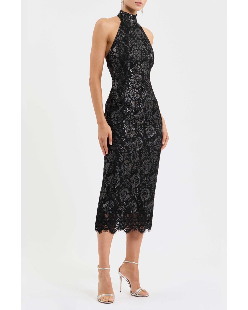 Rebecca Vallance Black Francaise Midi Dress