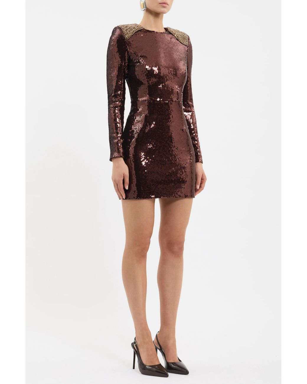 Rebecca Vallance Purple Glimmer Mini Dress
