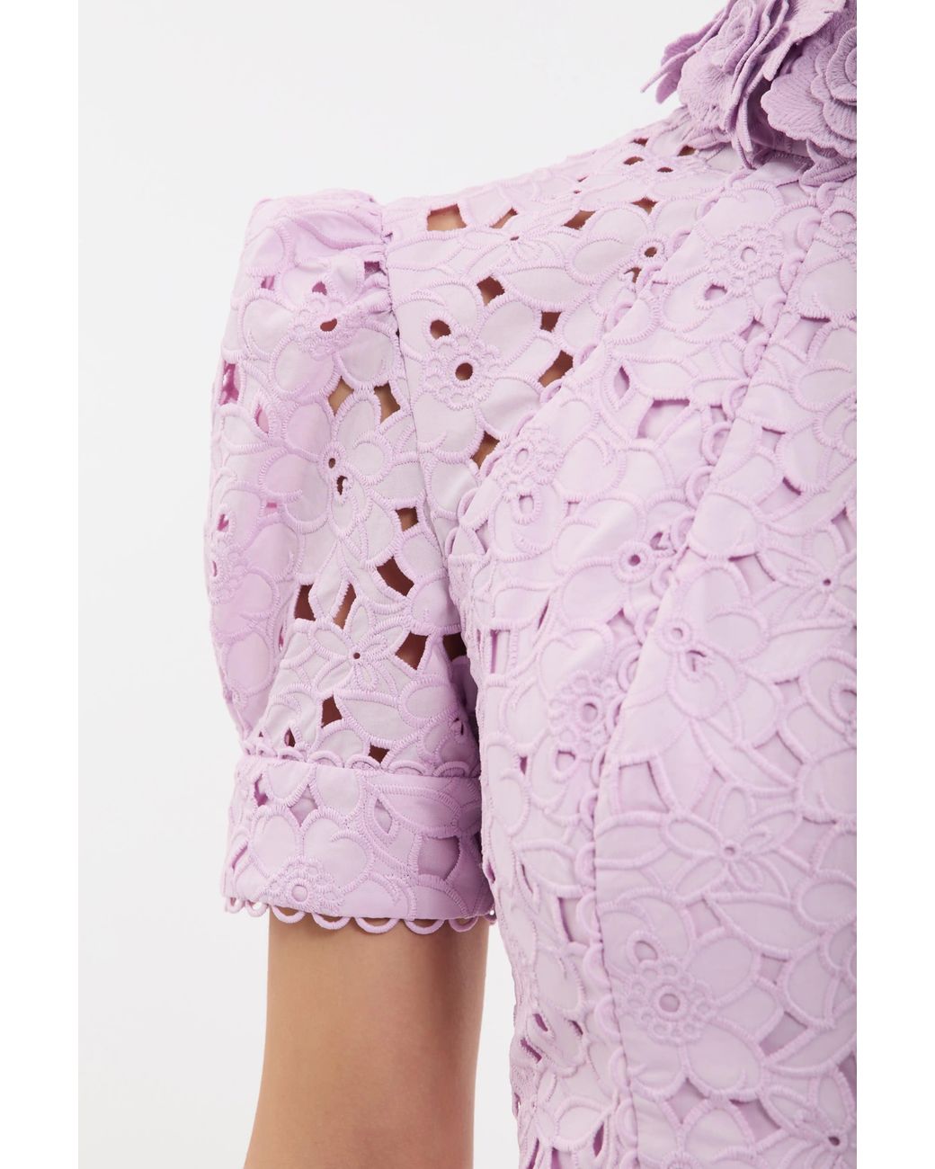 Rebecca Vallance Pink Kitsu Short Sleeve Midi Dress