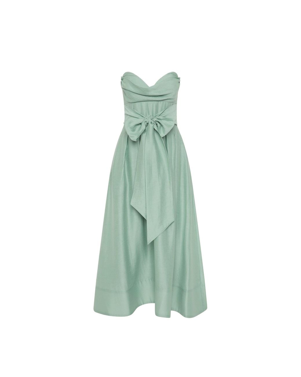 Rebecca Vallance Green Serenity Strapless Midi Dress