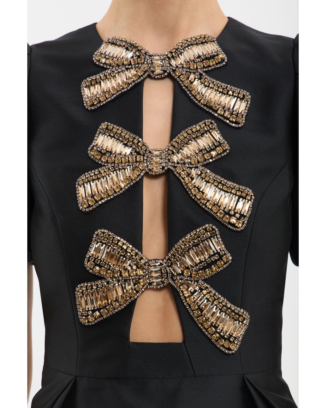 Rebecca Vallance Black Venus Mini Dress