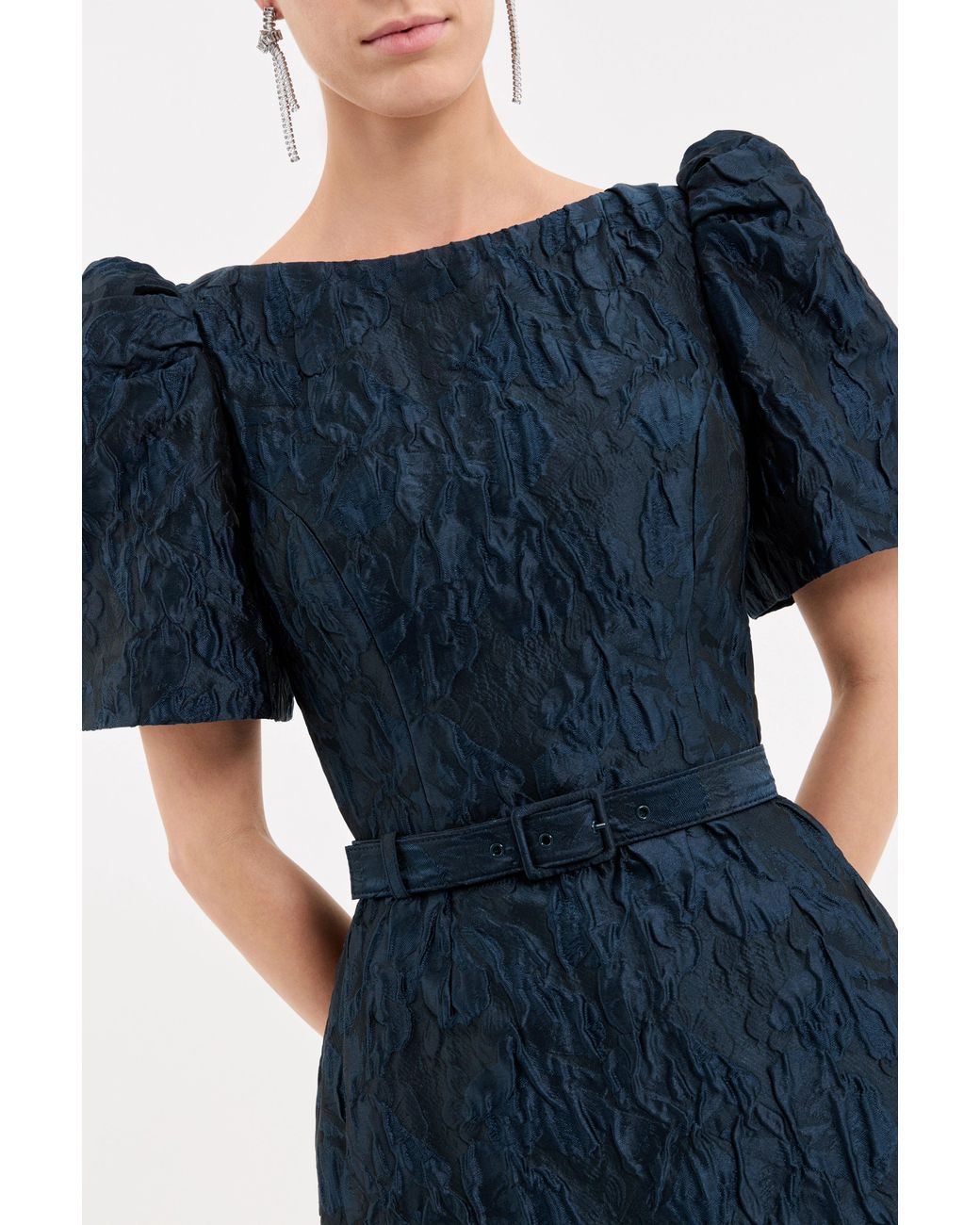 Rebecca Vallance Black Cascades Mini Dress
