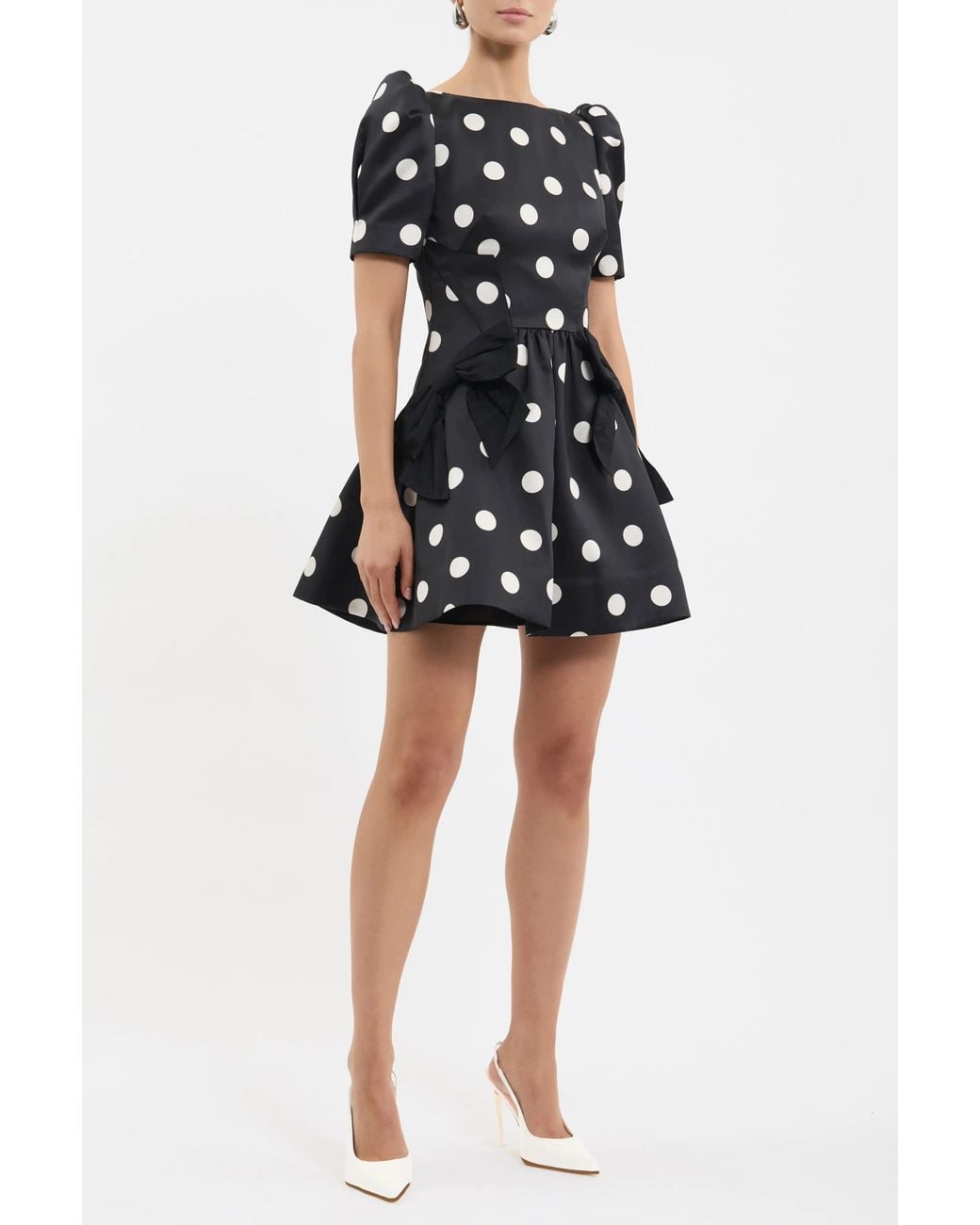 Rebecca Vallance Black Bacio Short Sleeve Mini Dress