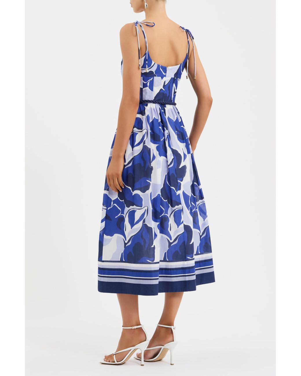Rebecca Vallance Blue Paros Midi Dress