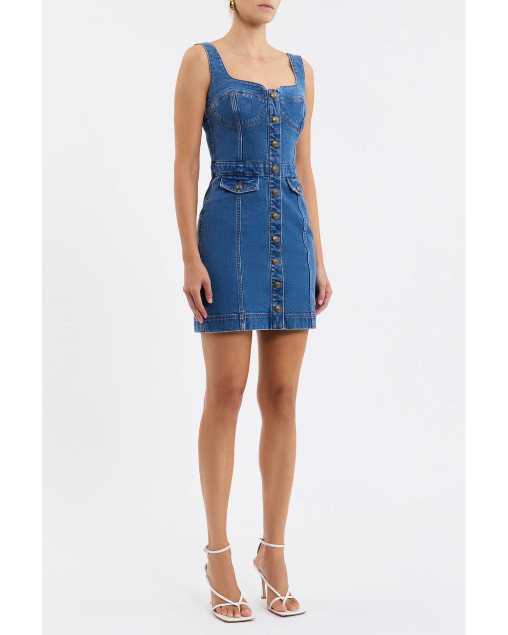 Rebecca Vallance Blue Aviator Mini Dress