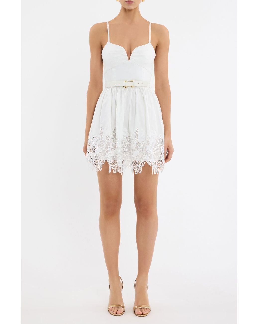 Rebecca Vallance Montreux Mini Dress in White | Lyst