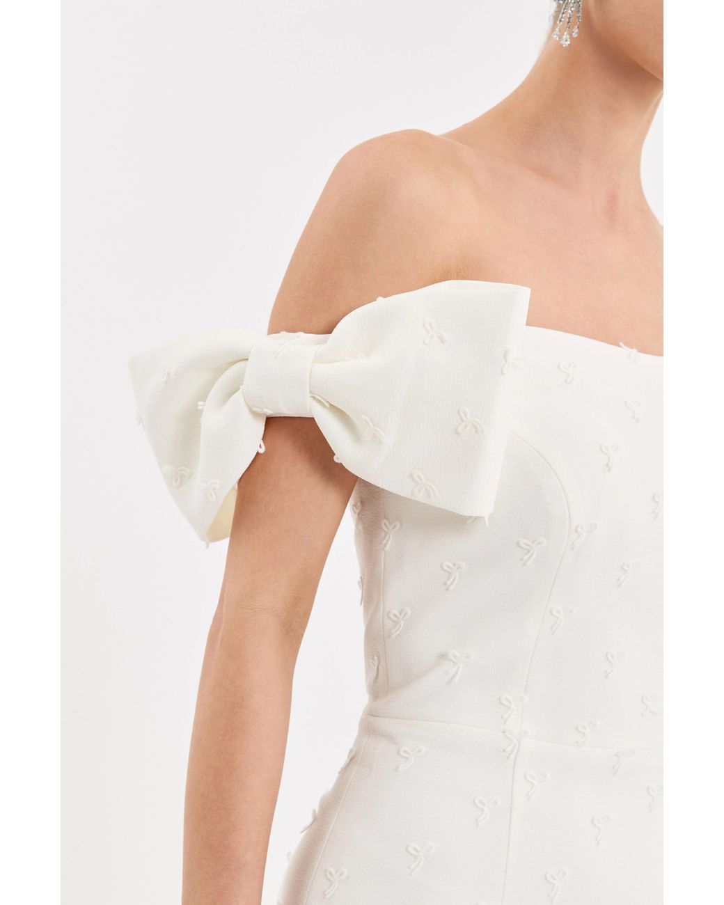 Rebecca Vallance White Mariee Midi Dress