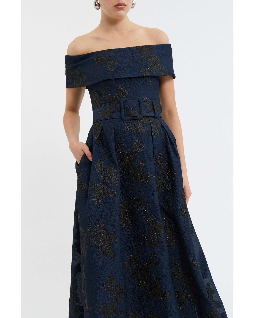Rebecca Vallance Blue Afina Maxi Dress