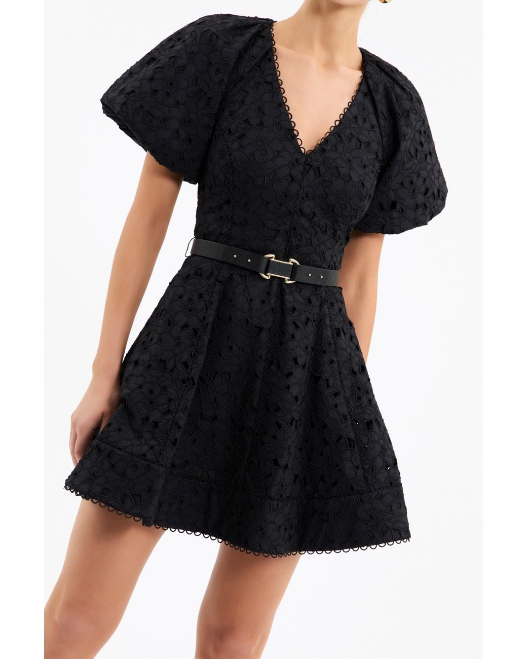 Rebecca Vallance Black Wilda Mini Dress