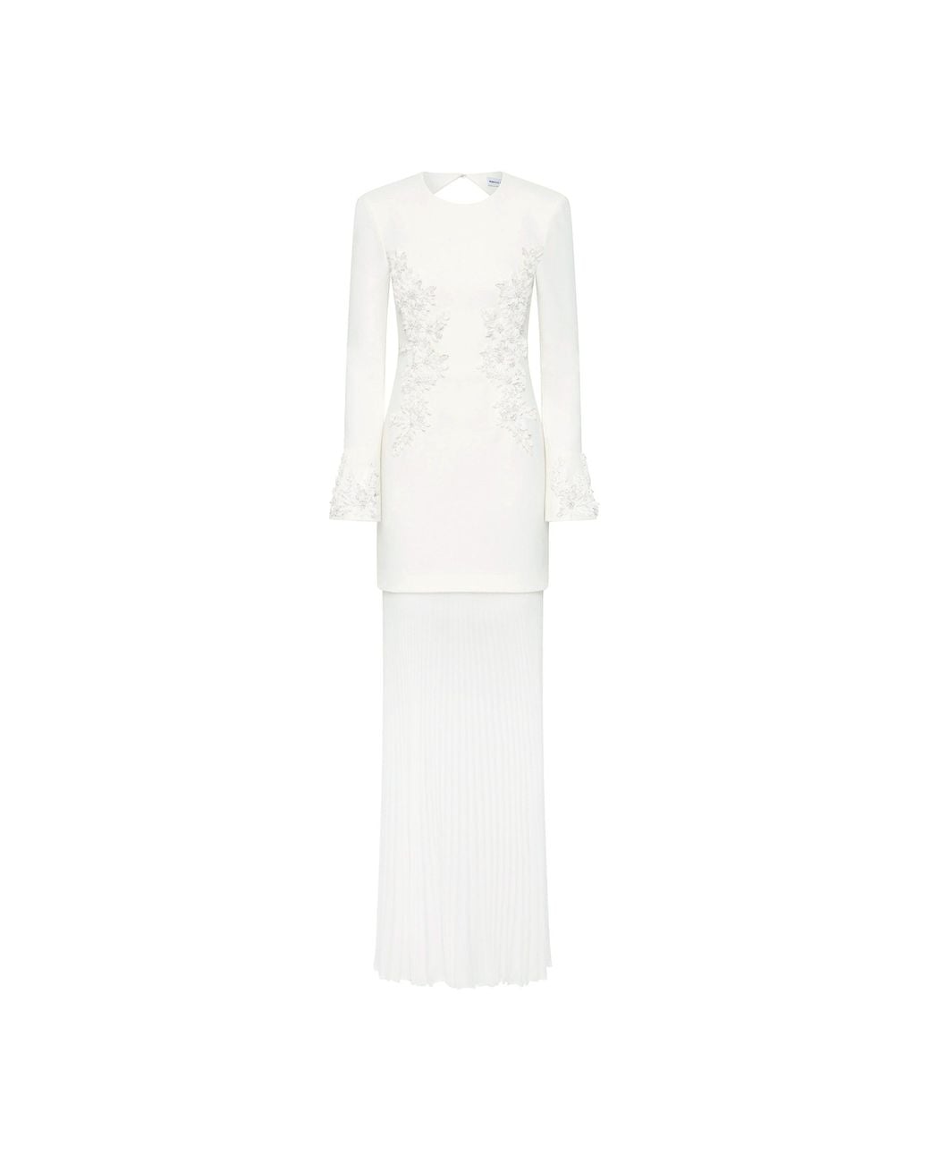 Rebecca Vallance White Xanthe Long Sleeve Gown