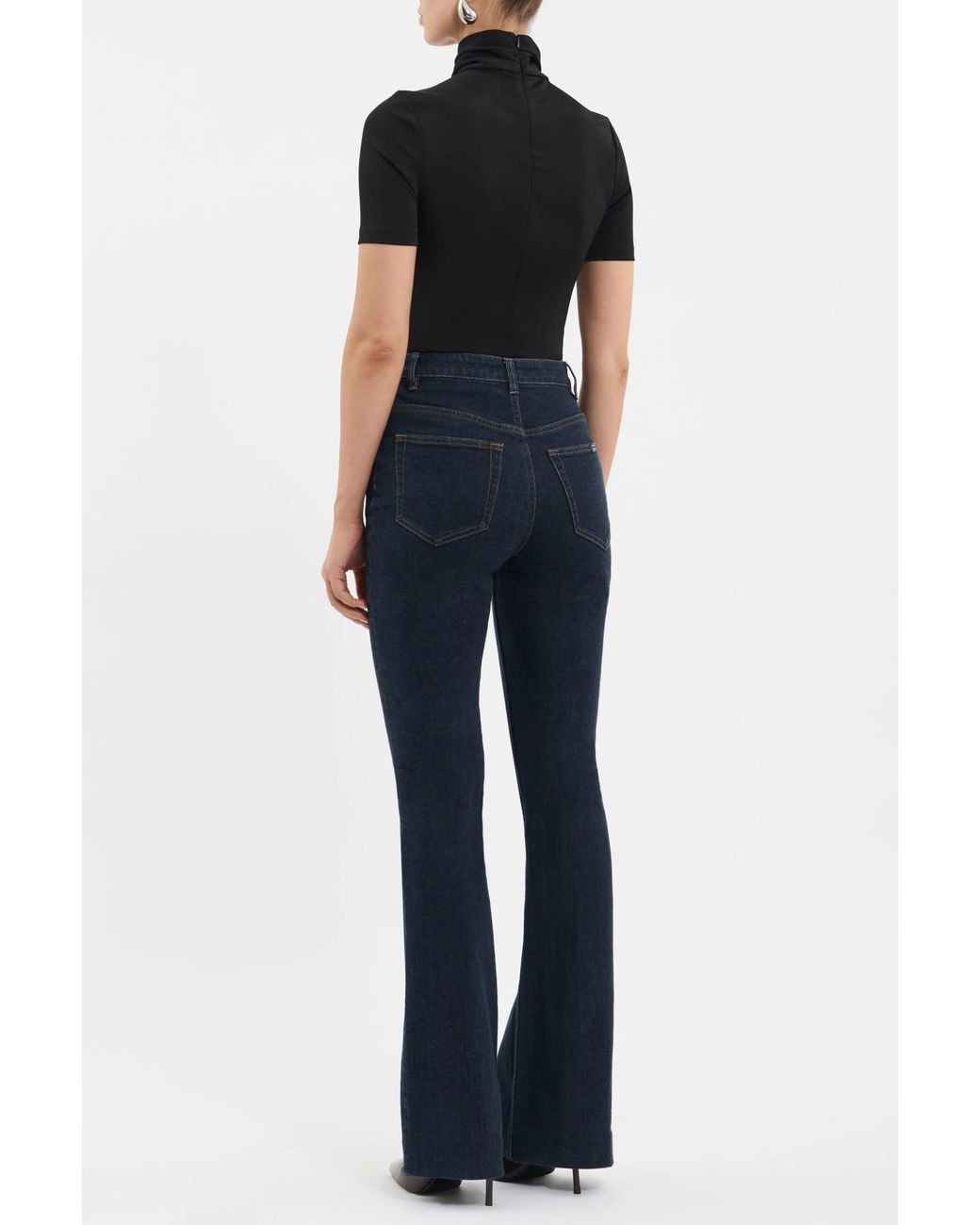Rebecca Vallance Black Kiana Short Sleeve Top
